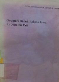 Image of Geografi dialek bahasa jawa kabupaten pati